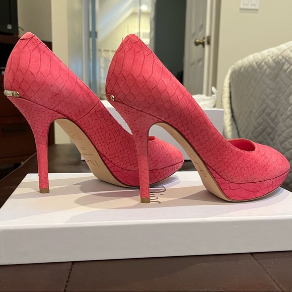 🔥 CHRISTIAN DIOR Peep toe platform heels 👠 PINK  SIZE 37,5/US 7,5 - Picture 8 of 11